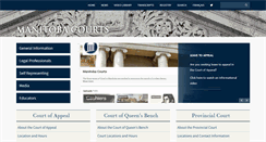 Desktop Screenshot of manitobacourts.mb.ca